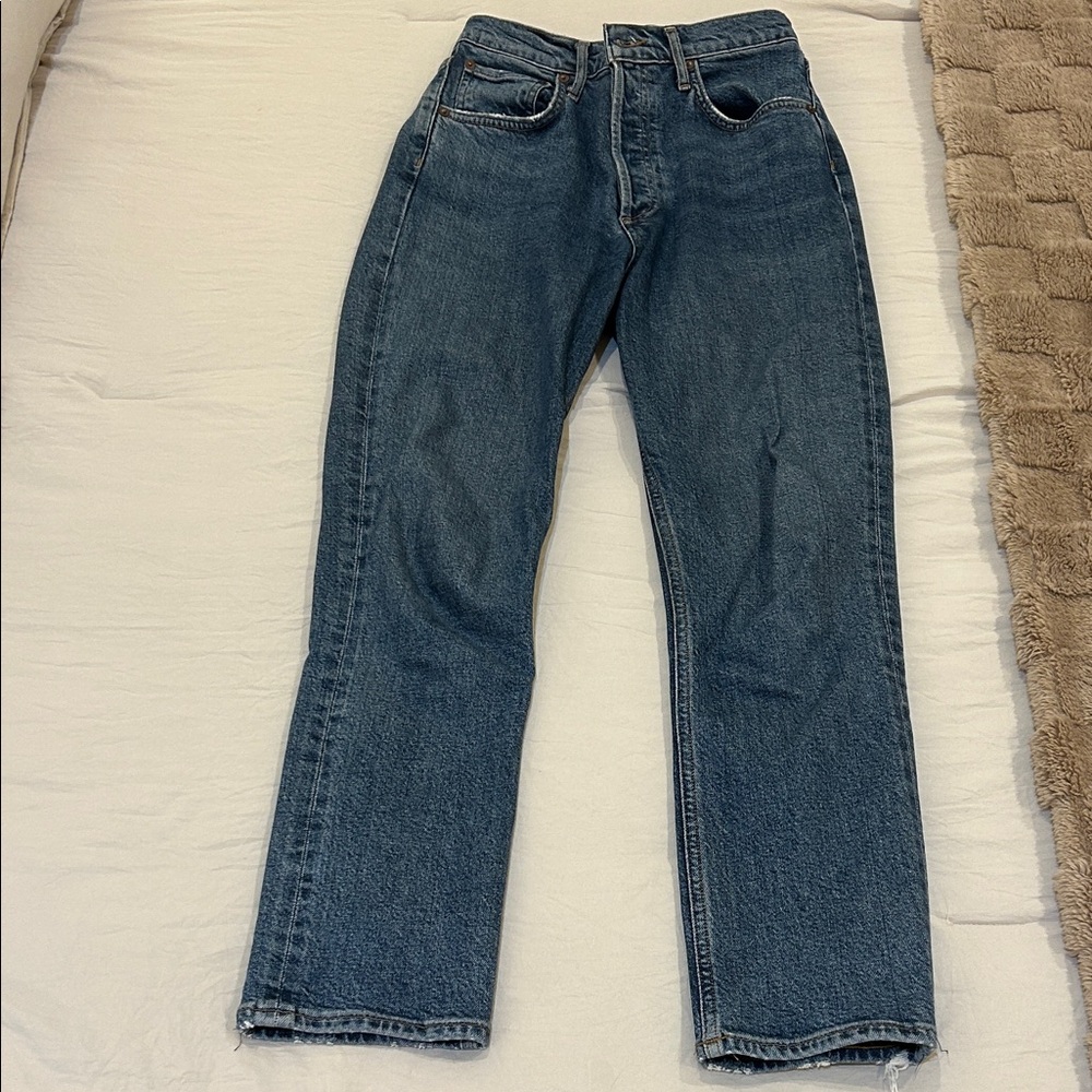 Agolde Riley High Rise Straight Jeans - Picture 3 of 6